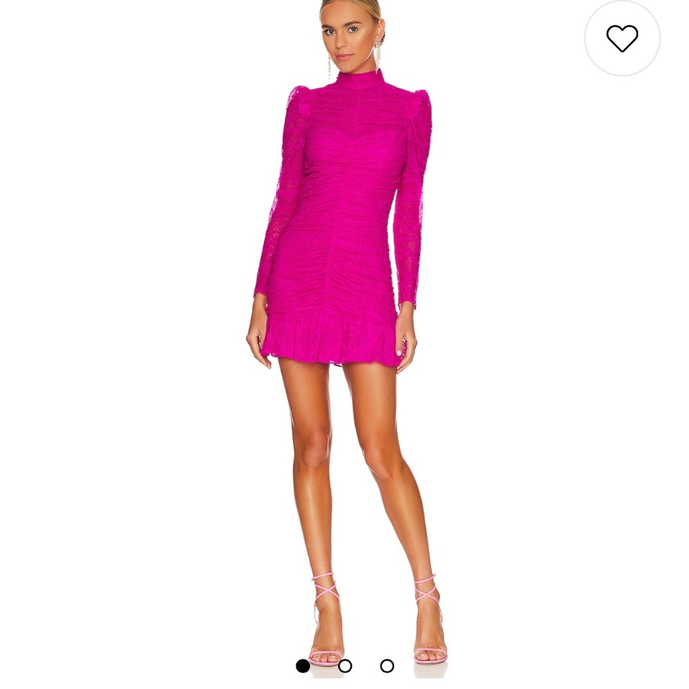 SAYLOR Vibrant Pink Long Sleeve Dress